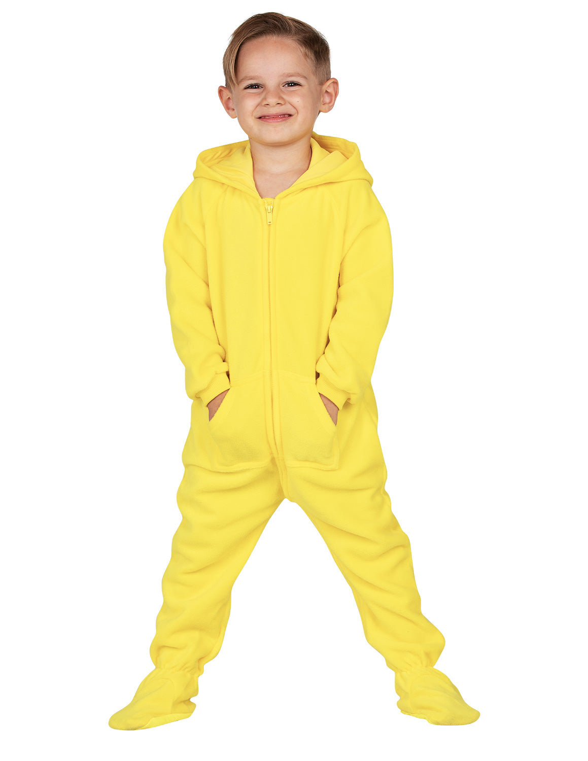 Lemon Yellow Toddler Hoodie Fleece Onesie