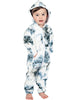 Load image into Gallery viewer, Tie Dye Black Infant Footless Hoodie Onesie