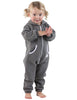 Afbeelding laden in Galerijviewer, Charcoal Gray Infant Footless Hoodie Onesie