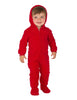 Load image into Gallery viewer, Bright Red Infant Hoodie Fleece Onesie