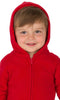 Bright Red Infant Hoodie Fleece Onesie